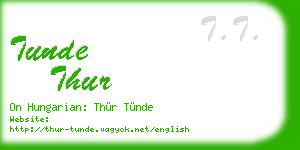 tunde thur business card